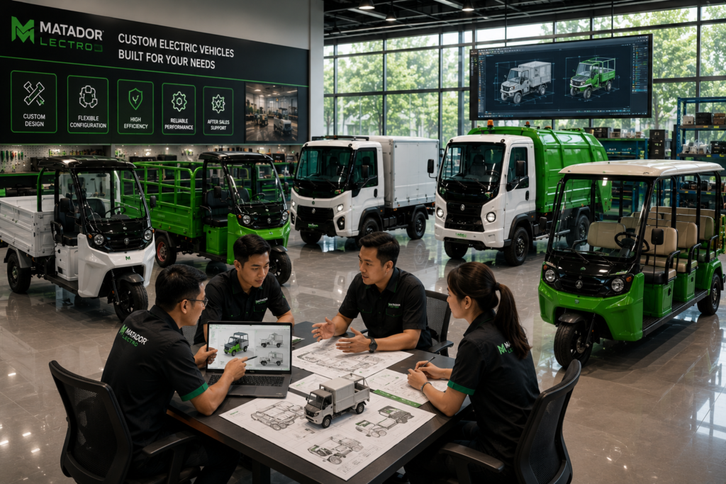 kendaraan listrik custom dari Matador Lectro untuk kebutuhan industri dan operasional bisnis