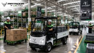 material handling dengan kendaraan listrik untuk meningkatkan efisiensi operasional industri bersama Matador Lectro