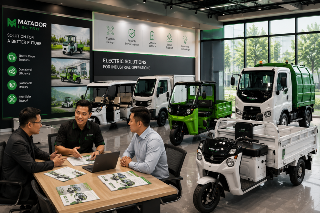penyedia kendaraan listrik untuk industri dari Matador Lectro dengan solusi operasional modern